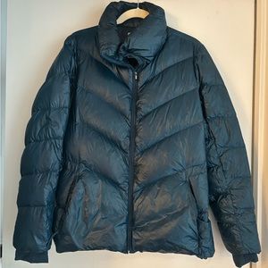 Athleta Blue Puffer Jacket M